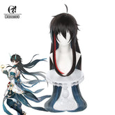 Halloweez Imbibitor Lunae DanHeng Cosplay Wig - 105cm Long Mixed Color Heat Resistant Perucas Synthetic Hair - Halloweez